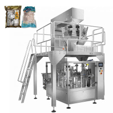 Automatic Rotary Bag-given Frozen Food Packaging Machine For Dumpling Seafood Meat